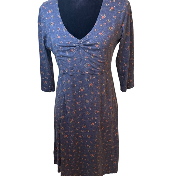 Toad&Co | Rosalind II Navy Floral Long Sleeve Dress | Sz M - Picture 2 of 11